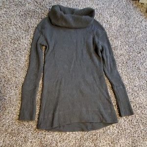 Waffle knit turtle neck dress